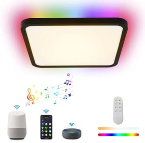 Immax NEO 07167-B40-LED RGBCCT Lampă dimabilă 50W/230V Wi-Fi Tuya negru+DO