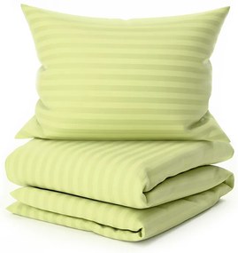 Lenjerie de pat din microfibra pentru hotel JASMINE fistic - dunga 2 cm Dimensiune lenjerie de pat: 70 x 90 cm | 140 x 220 cm