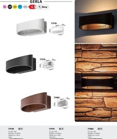 Aplica LED perete exterior IP54 Gerla maro