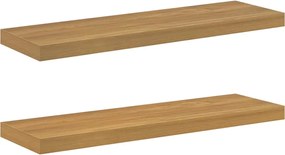 vidaXL Raft de perete 2 pcs Maro 80 x 23,5 x 4 cm Lemn compozit