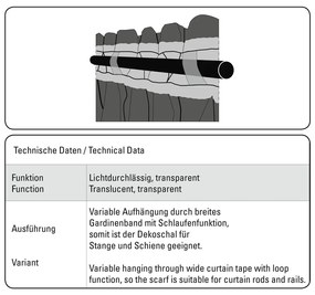 Perdea albă 245x140 cm Dolly-Voile - Gardinia