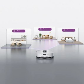 Aspirator robot Eureka J15 Ultra, 19 000 Pa, 3 l, Autonomie de 150 min, Lidar + camerа RGB, FlexiRazor, Comanda vocala, Alb