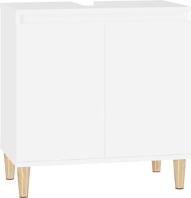 vidaXL Dulap de chiuvetă, alb, 58x33x60 cm, lemn prelucrat