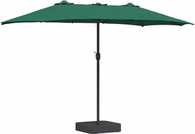 vidaXL Parasol de Grădină Verde 385 x 209 x 244 cm Poliester și oțel
