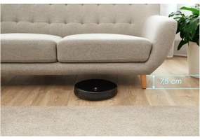 Sencor Aspirator robot 2 în 1 cu mop, 16 W, 2600 mAh, Wi‑Fi, negru, cu telecomandă inclusă