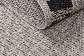 Covor sisal Floorlux 20195 argintiu  si negru