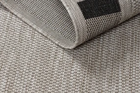 Covor sisal Floorlux 20195 argintiu  si negru