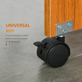 HOMCOM Masă de Prânz Pliabilă cu Roți, Mobilier Bucătărie Spațiu-Eficient, Alb, 120x80x73 cm | Aosom Romania