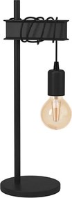 Eglo 43714 - Lampă de masă TOWNSHEND, 1xE27/10W/230V, neagră