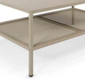 Măsuță de cafea crem din metal 60x100 cm Fayna – Marckeric