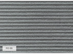 Șezlong gri deschis cu tapițerie din catifea reiată (cu colț pe partea dreaptă) Chic Charlotte – Miuform