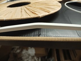 OFERTA Decoratiune de perete CIRCLES metalica 48x68 cm, alba / bej II.calitate