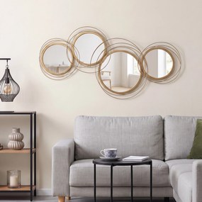 HOMCOM Decoratiune de perete din metal Decor oglinda decorativa moderna Sculpturi de perete | Aosom Romania