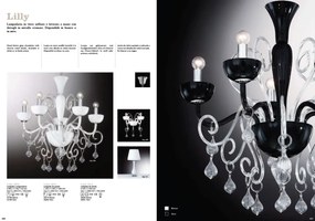 Candelabru elegant 5 brate Lilly sp5 nero