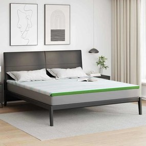 vidaXL Păturile pentru saltea Alb și Verde 200 x 200 cm