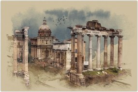 Tablou - Forumul Roman, Roma, Italia (90x60 cm)