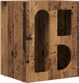 vidaXL Noptieră Lemn vechi 40 x 35 x 50 cm Lemn compozit