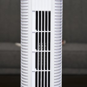 HOMCOM Ventilator tip Coloana Turn cu Telecomanda si Oscilatie, 3 Functii 3 Viteze, Timer 7.5 Ore, Ф20x78.5cm | Aosom Romania