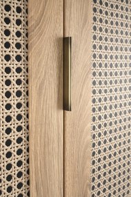 Dulap Borneo S-1 stejar artizan/negru H200 cm