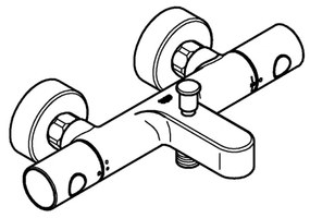 GROHE 34774000 - Baterie termostatică pentru cadă PRECISION GET DN 15, crom lucios