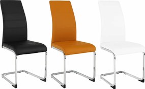 Scaun dining, negru / crom, VATENA