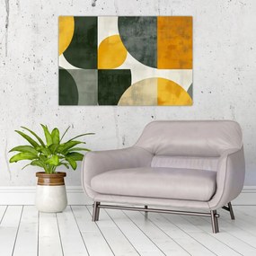 Tablou - Abstracție în culoare de măslin (90x60 cm)