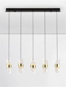 Lustra cu 5 pendule LED design modern Seneca