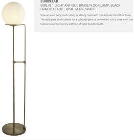 Lampadar / Lampa de podea deosebita design vintage Sphere EU8093AB SRT