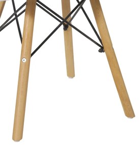 Masa pentru copii Natali MDF alb si lemn de fag natural 60x60x51 cm