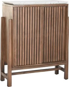 Comoda din lemn de acacia si marmura " Terrazo "
