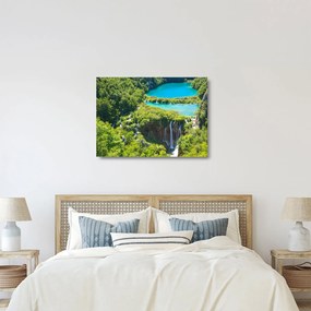 Tablou pe sticlă - Cascade (70x50 cm)
