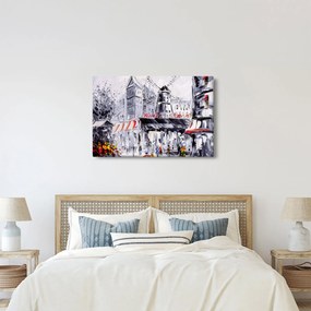Tablou - Strada din Paris, pictură în ulei (90x60 cm)