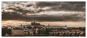 Tablou Castelului Praga în amurg (120x50 cm)