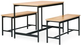 Set de mobilier Loft pentru sufragerie sau bucătărie - masă și 2 bănci