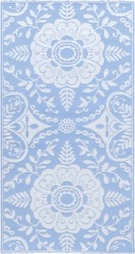 vidaXL Covor de exterior, ARAKIL bleu, 80x150 cm, PP