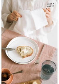 Set 2 șervete din in Linen Tales, alb