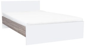 Pat dublu Miami fără cadru 140x200 cm alb-stejar York