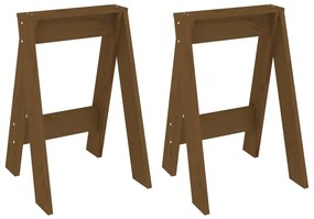 vidaXL Scaune, 2 buc., maro miere, 40x40x60 cm, lemn masiv de pin