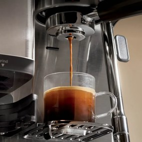 Espressor manual cu rasnita Ninja Luxe Café Mini ES352EU, 1650 W, 9 bar, 250 g, 1,3 l, Barista Assist, 3 setari pentru spumare, 6 tipuri de espresso,Otel inoxidabil