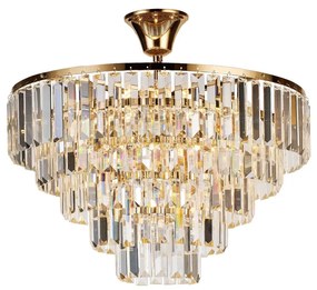 Lustră de cristal aplicată Brilagi CRYSTAL 5xE14/40W/230V auriu