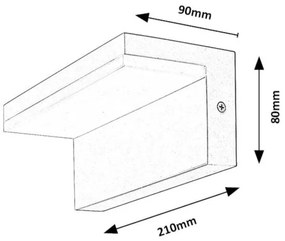 Aplica LED de perete pentru exterior IP54 Zaragoza alb