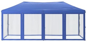Cort pliabil pentru petreceri cu pereti laterali albastru 3x6 m Albastru, 3 x 6 m