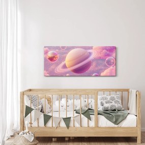 Tablou - Planetă roz (120x50 cm)