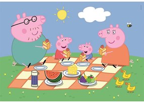 Purcelușa Peppa Picnic Puzzle maxi Clementoni cu 24 de piese
