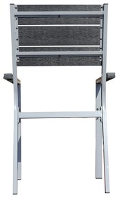 Scaun de gradina Fargo, negru/gri