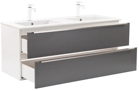 Dulap inferior Vario Trim 120 cu lavoar alb-antracit