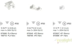 Aplica design modern cu spot directionabil MOUSE AP1 negru 073569