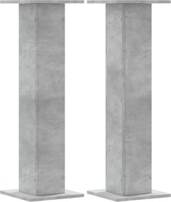 vidaXL Noptiere, 2 buc., gri beton, 30x30x95 cm, lemn prelucrat