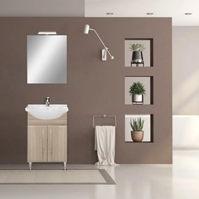 Mobilier complet de baie Bianca Prime 55, culoare stejar sonoma