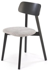 Scaun tapitat Hylo gri/negru